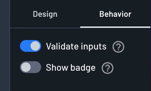 Input validation on button