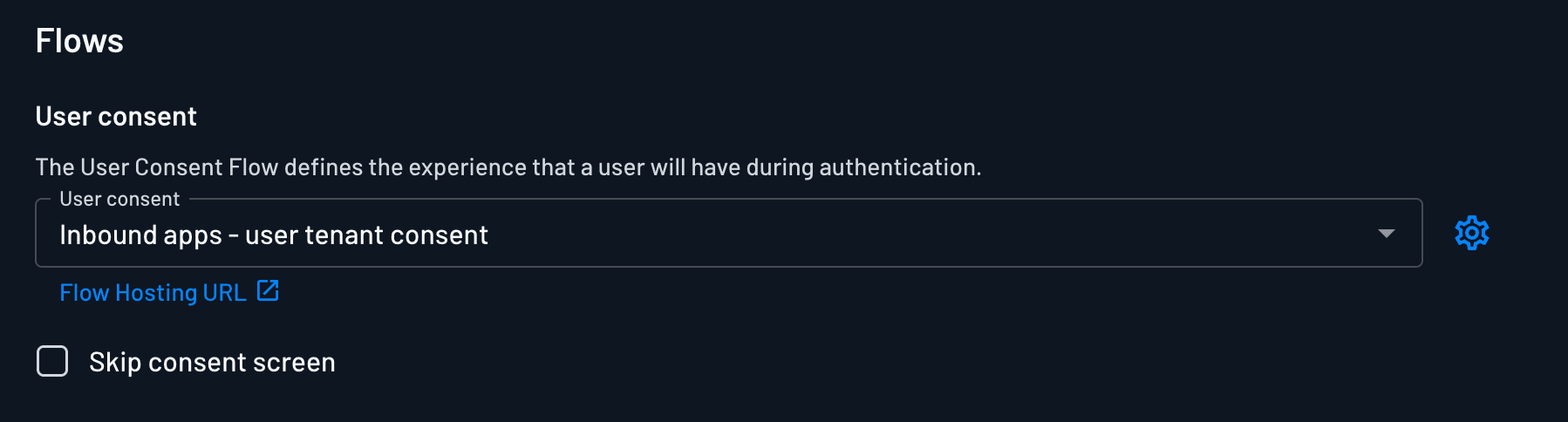 Configuring the flow hosting for an inbound app