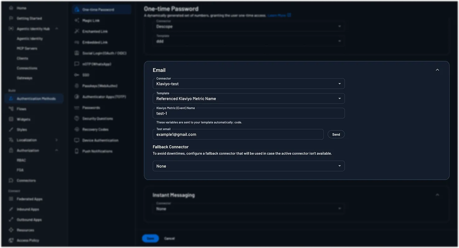 Klaviyo Metric (Event) Name field, filled