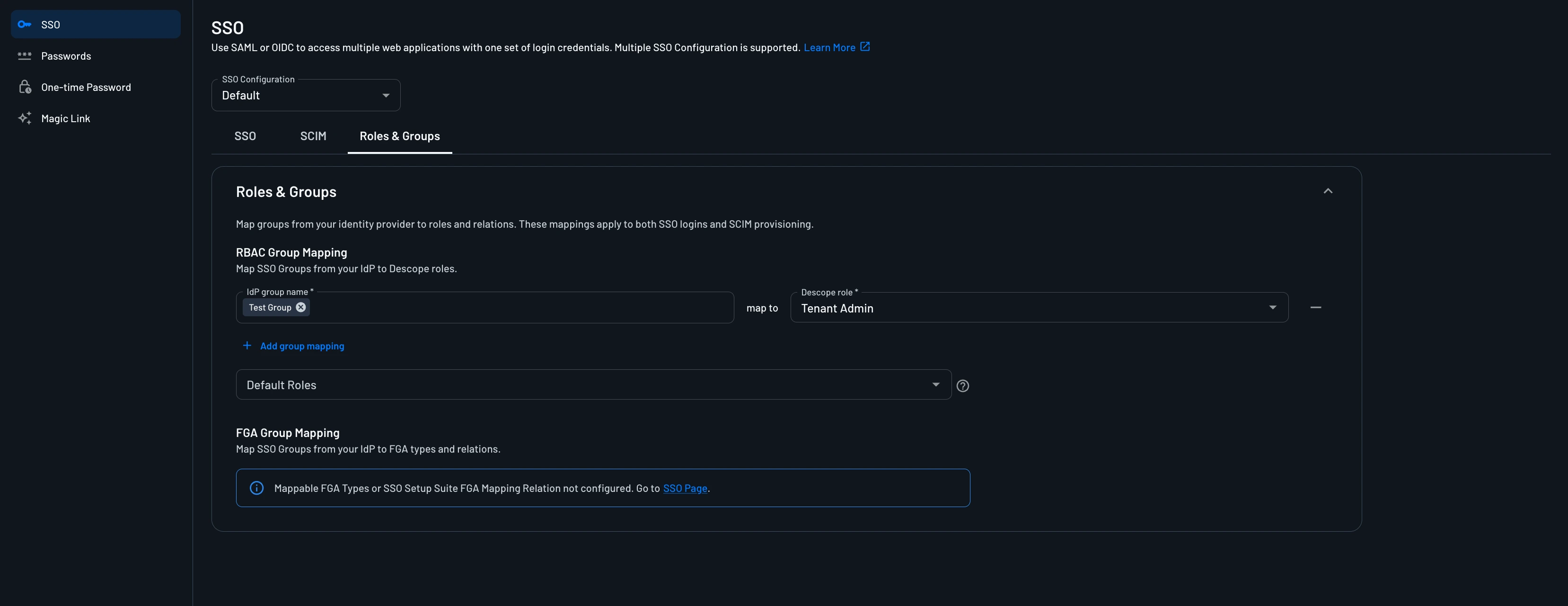 RBAC Roles and Groups mapping