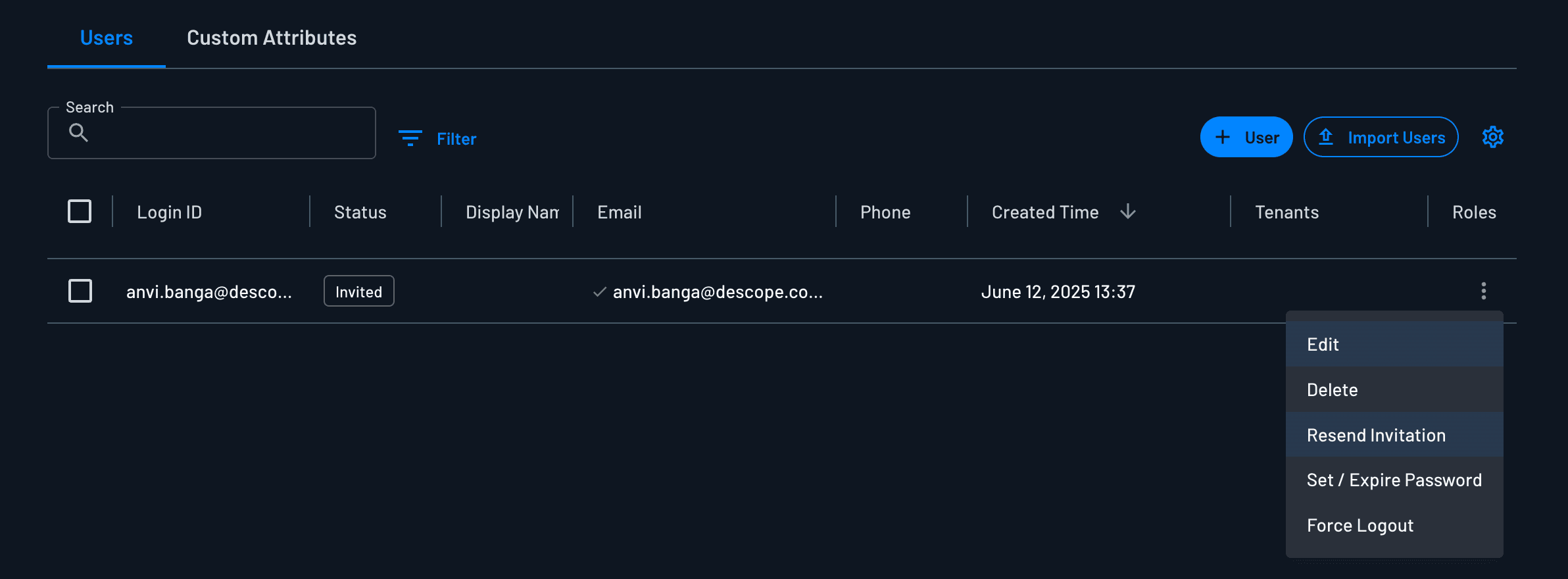 Re-invite users